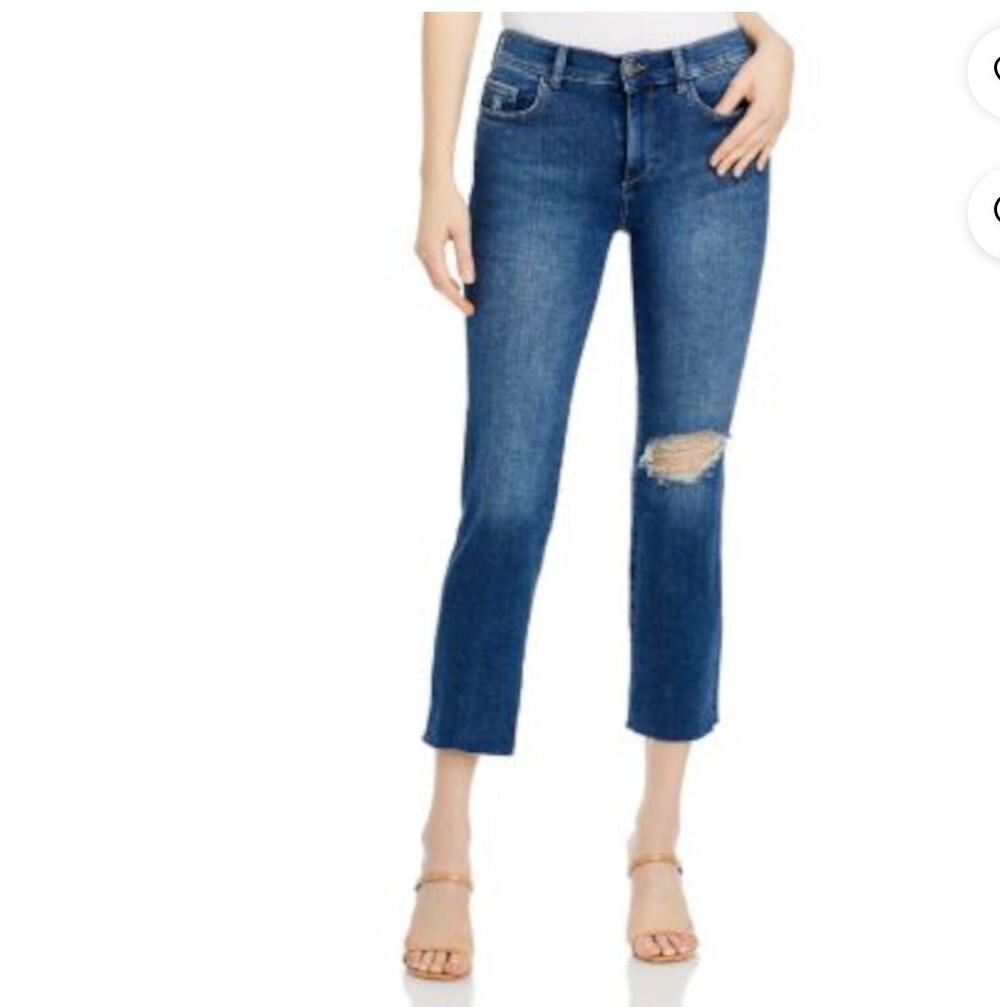 DL1961 Jeans Mara Straight Mid Rise Ankle Instasculpt Medium Wash Women's 25